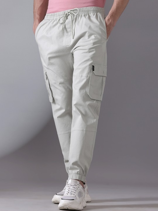 Men Mid-Rise Cotton Joggers Trouser